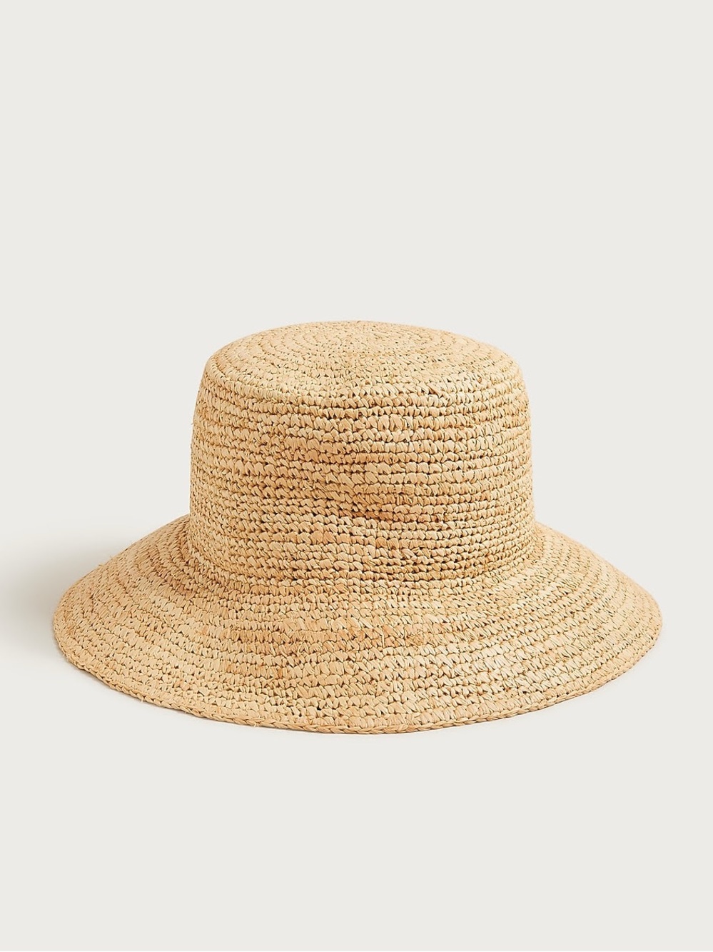 J. Crew Natural Straw Bucket Sun Hat